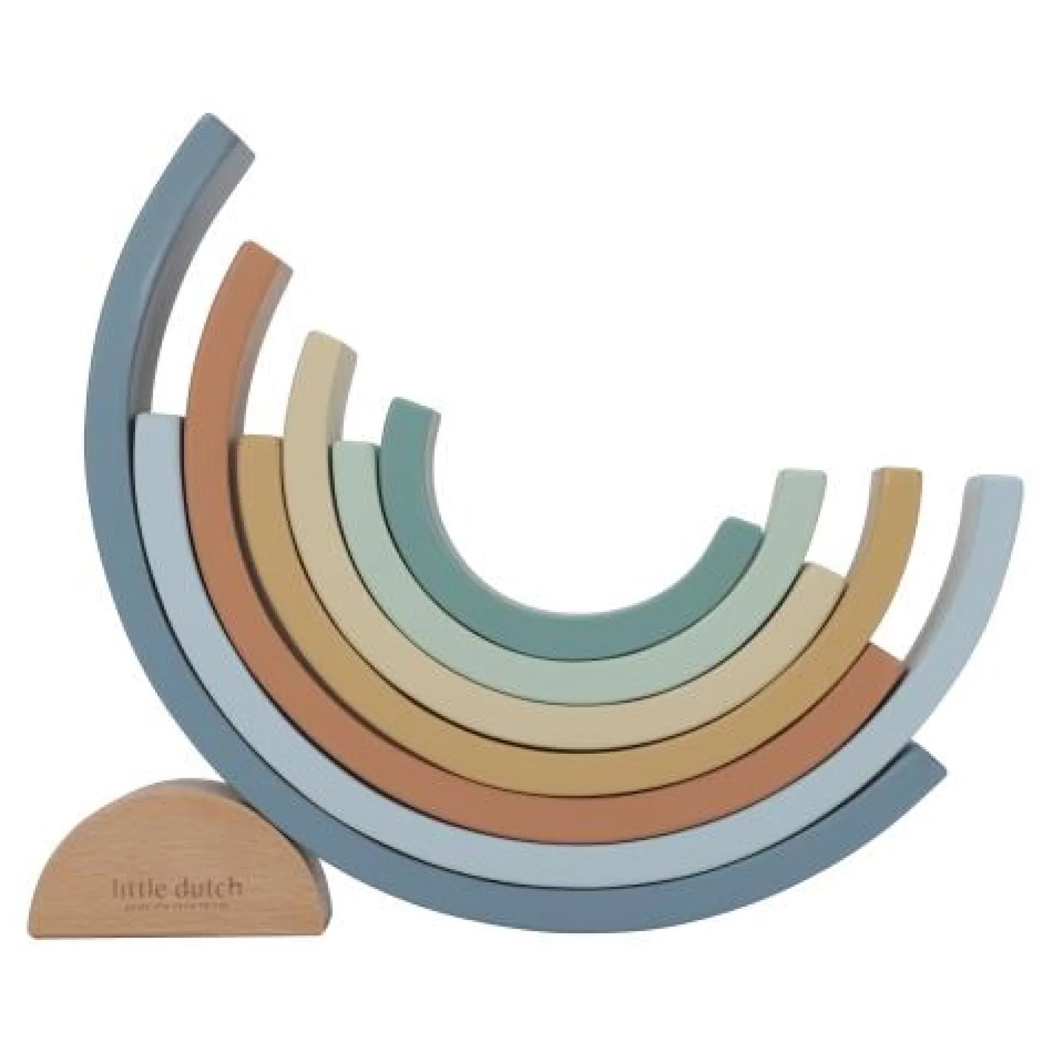 Little Dutch Wooden Stacking Rainbow - Blue - Forest Friends Online
