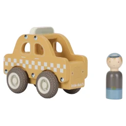 Little Dutch Wooden taxi – Yellow – Essentials New
