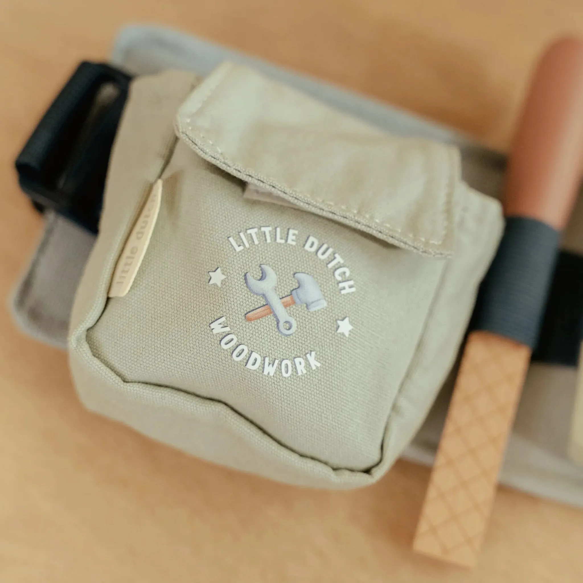 Little Dutch Wooden tool belt - Blue - Essentials New