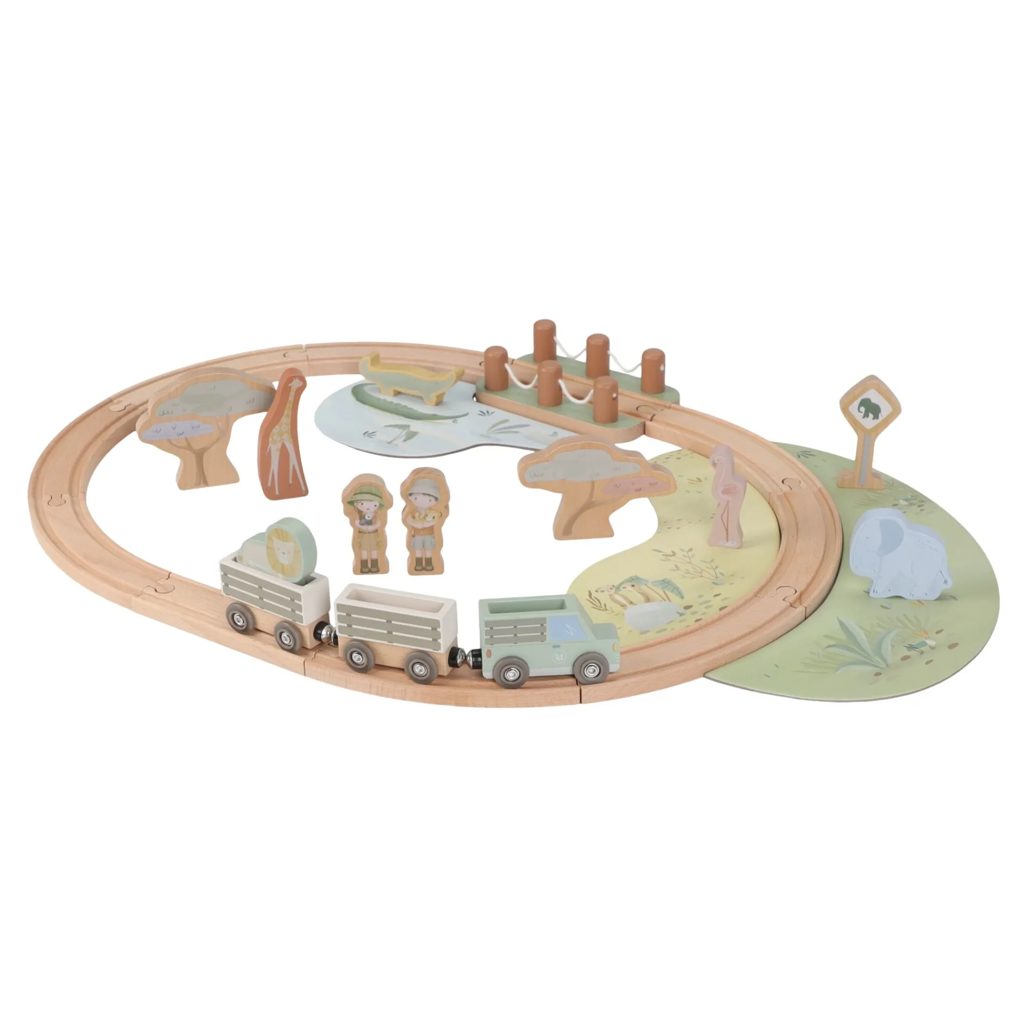 Little Dutch Wooden Train Track Safari Best