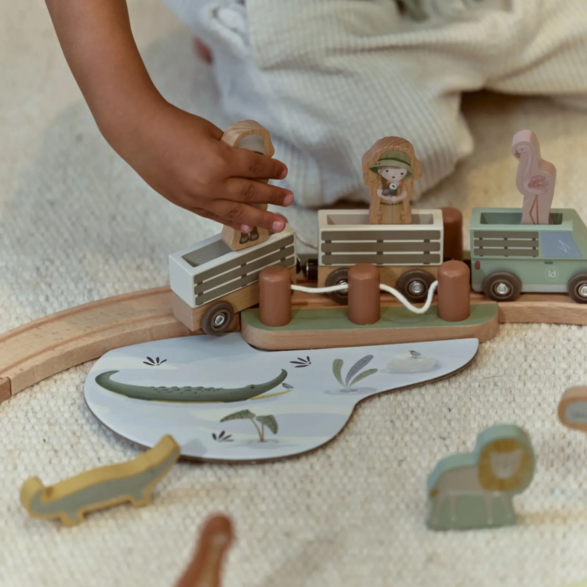 Little Dutch Wooden Train Track Safari Best