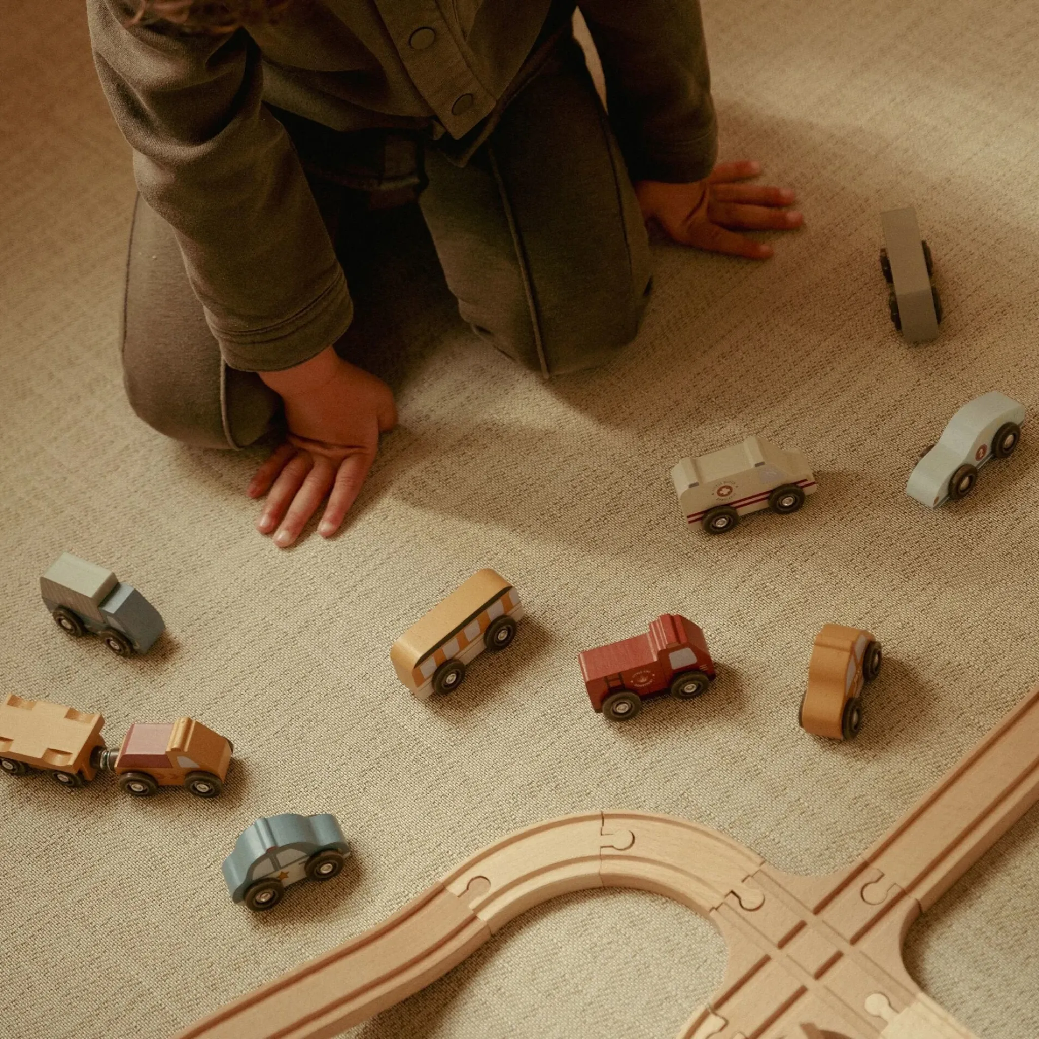 Little Dutch Wooden vehicle set – Multicolored – Essentials Outlet