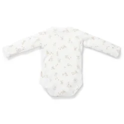 Little Dutch Wrap-over long sleeve romper - White - Newborn Naturals - Baby Bunny Sale