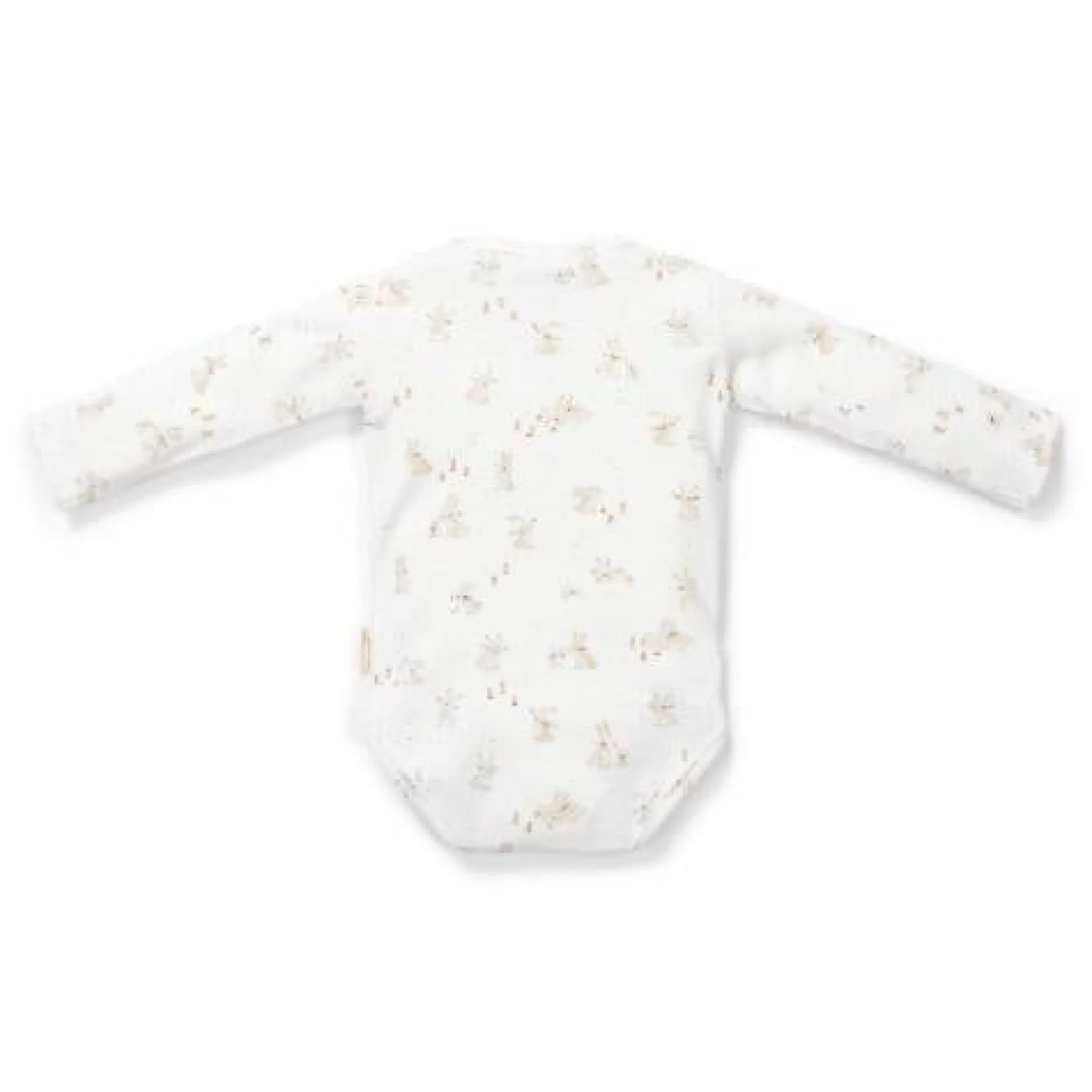 Little Dutch Wrap-over long sleeve romper - White - Newborn Naturals - Baby Bunny Sale